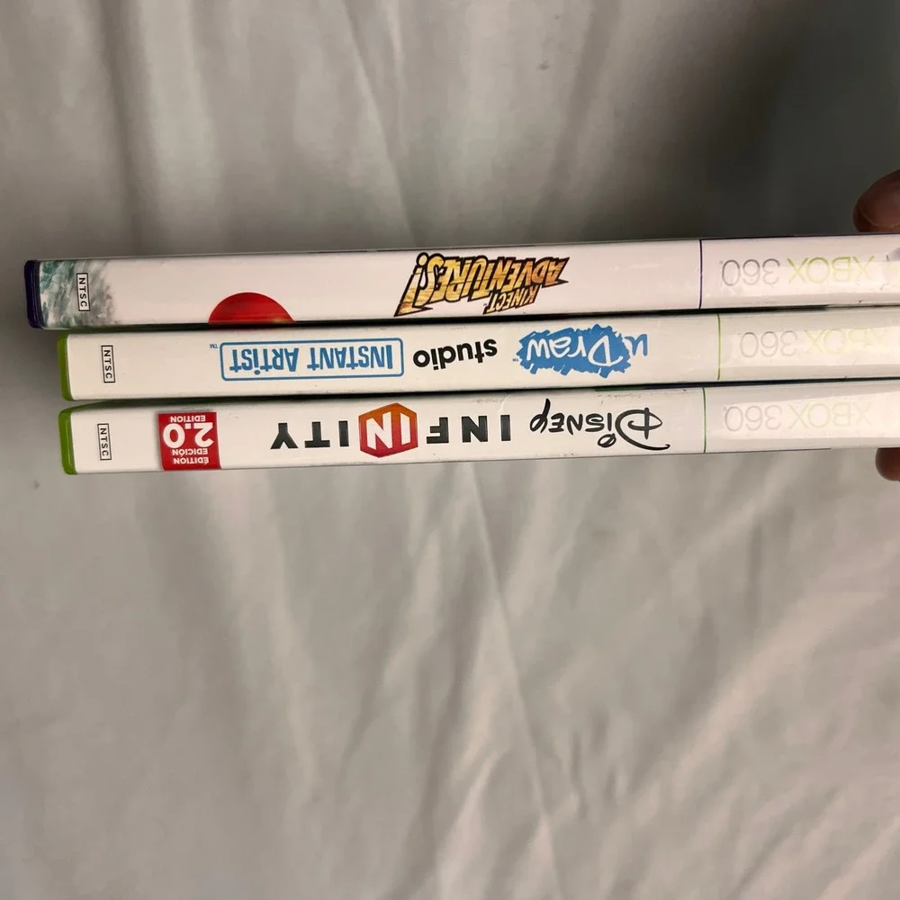 Xbox 360 &‎ PS2 Game Lot Madden 2004 Disney Infinity 2.0 Kinect Adventures uDraw